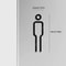 Architectural Brass Toilet Signage HighFidelity Male Female Door Labels With Professional Gold Fi 5