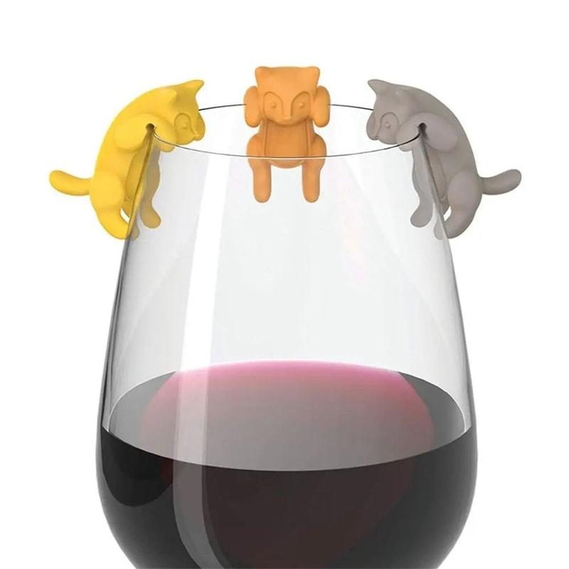 Artisan Small Man Drink Markers HighFidelity Wine Glass Charms Professional Beverage Logic 0