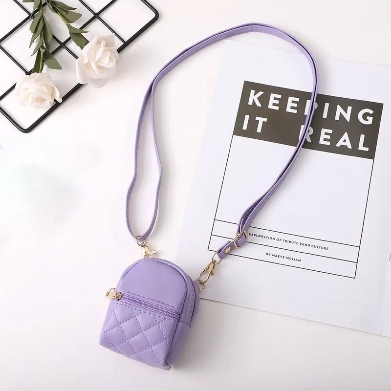 Miniature Crossbody Coin Purse HighFidelity PU Leather TechAccessory Professional MicroStorage Ga 12
