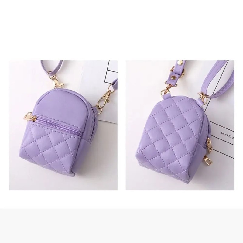 Miniature Crossbody Coin Purse HighFidelity PU Leather TechAccessory Professional MicroStorage Ga 4