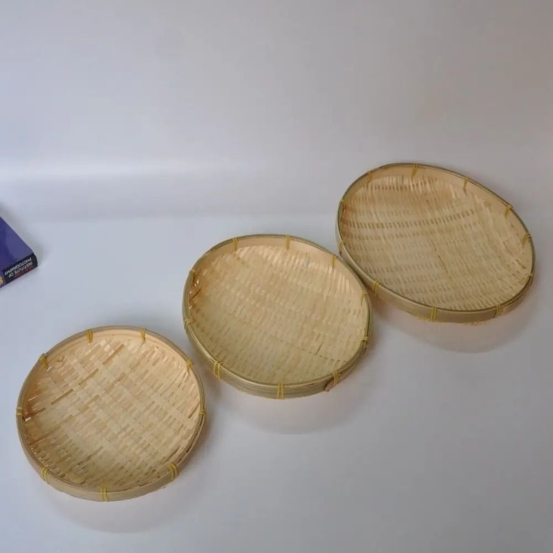 Artisan Bamboo Weaving Gallery HighFidelity Woven Tray Basket Professional Natural Storage Tech 3