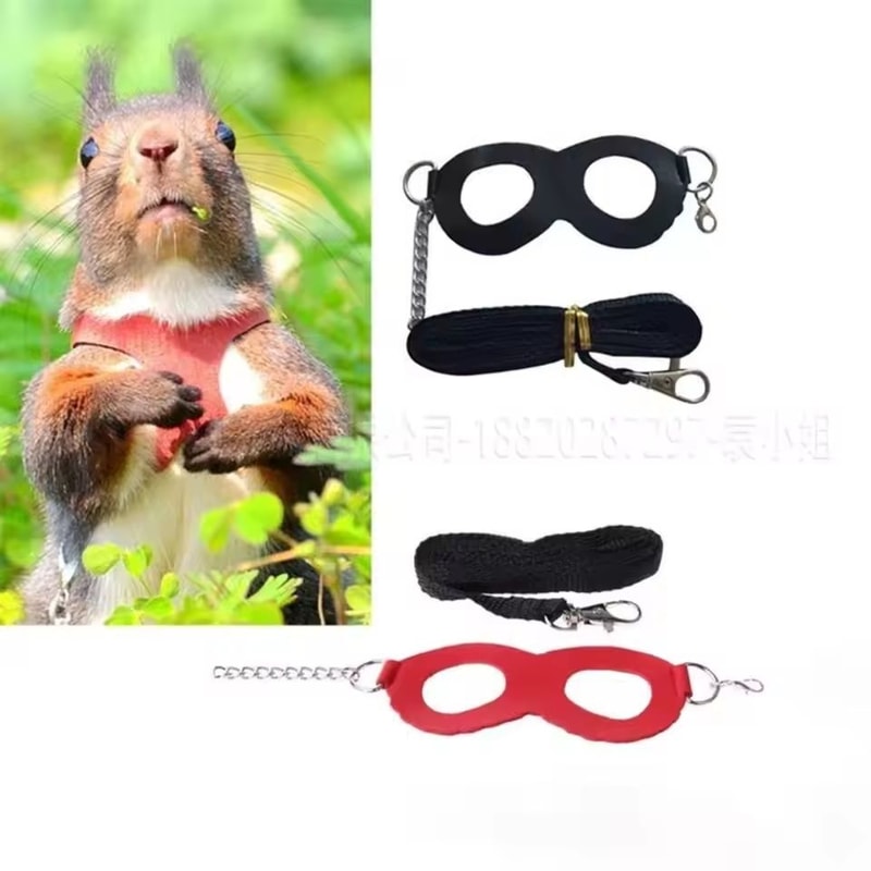 Small Pet Gallery HighFidelity PU Leather Hamster Harness Technical AntiLost Logic 4