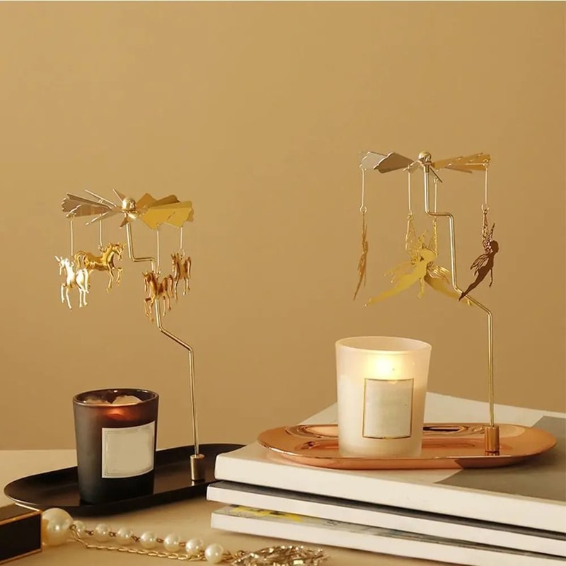Architectural Kinetic Candle Gallery HighFidelity Rotating Metal Tealight Professional Atmosphere 0