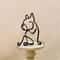 Abstract Dog Art Figurine Wrought Iron Minimalist Sculpture Logic 9