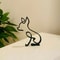 Abstract Dog Art Figurine Wrought Iron Minimalist Sculpture Logic 3