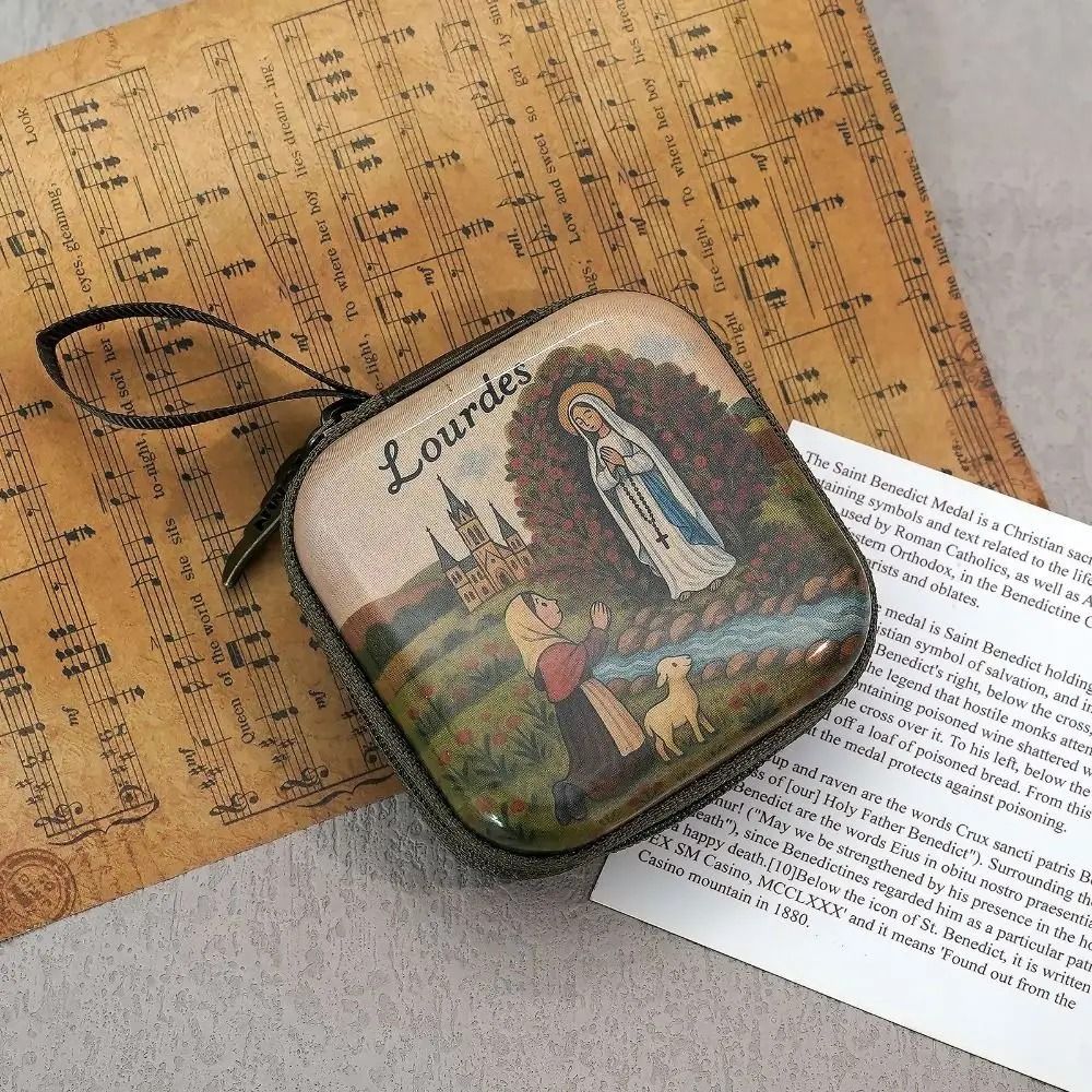 Virgin Mary Rosary Storage Bag Technical Devotional Utility Logic 1