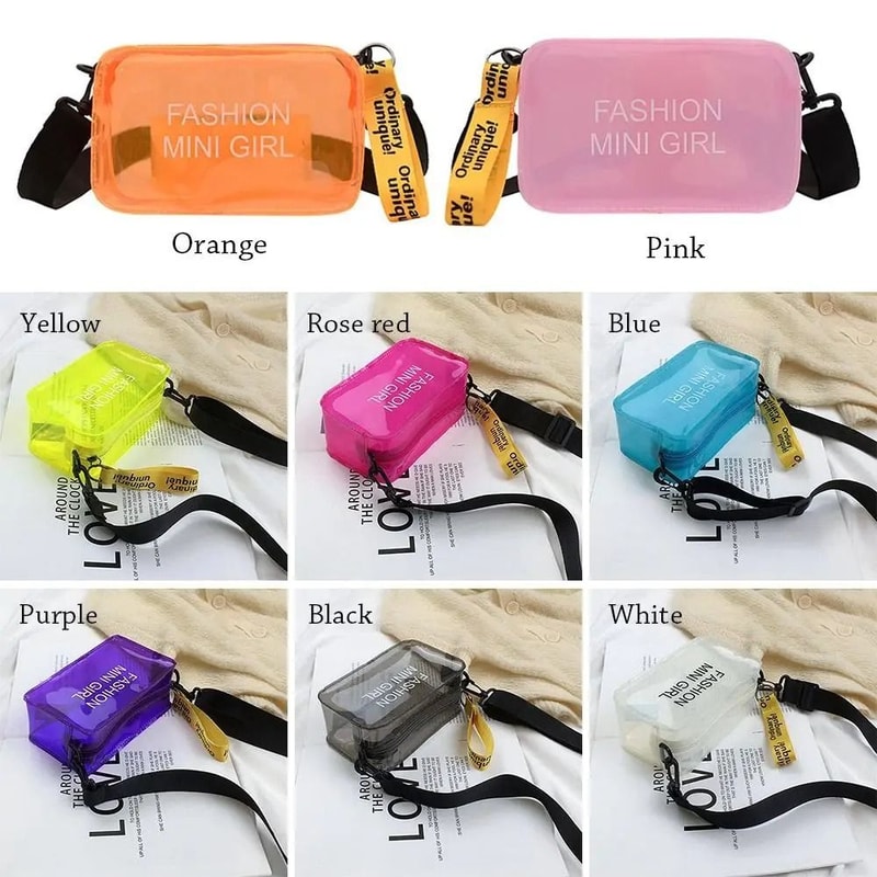 Transparent Laser Crossbody Bag Technical Prismatic PVC Logic 4