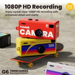 retro 1984 thumb camera & technical ocular-optic narrative logic