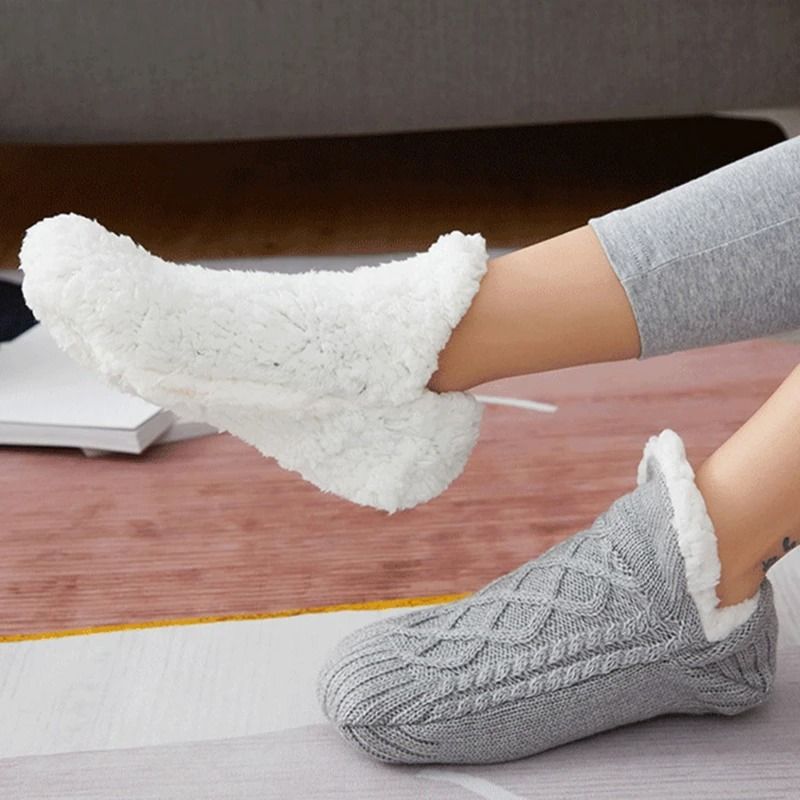 Thermal NonSlip Fuzzy Floor Slipper Socks With Grip 1