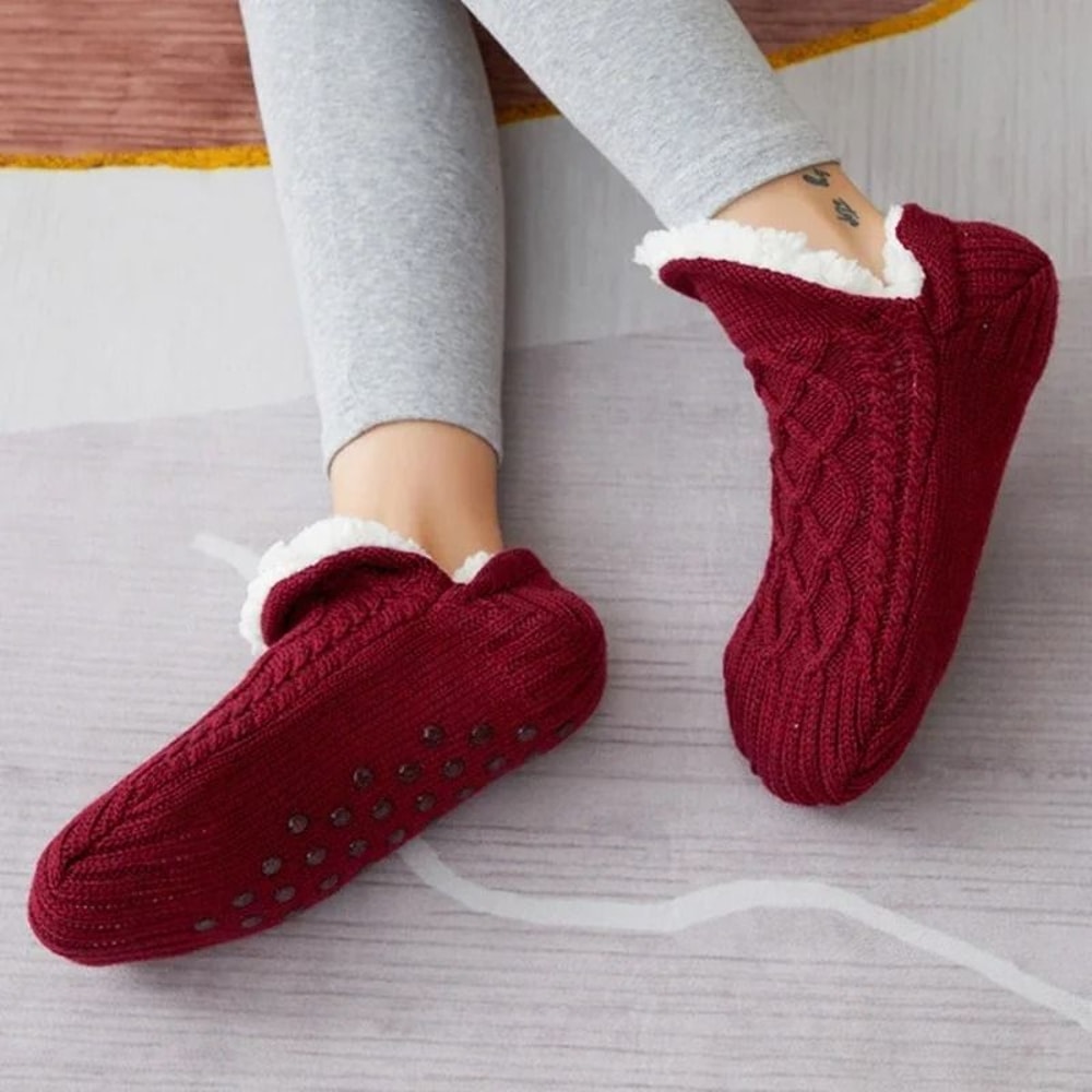 Thermal NonSlip Fuzzy Floor Slipper Socks With Grip Winter Warm Short Cotton Thickened Home Sleepi 8