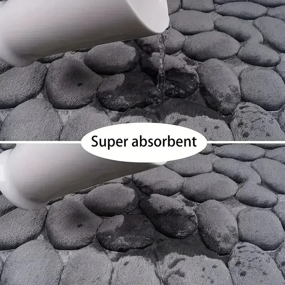 PebbleEmbossed AntiSlip Fiber Mat Professional Bathroom Living Room Floor Protection Interior De 3