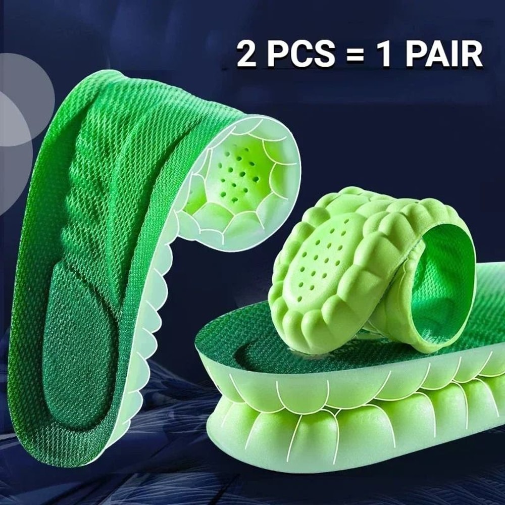 4D Massage Latex Sports Insoles Super Soft Orthopedic Arch Support Inserts For Running Performanc 11
