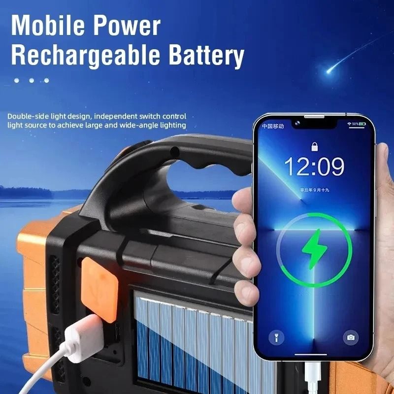 SolarSync Hybrid Power Lantern HighFidelity Tactical Flashlight COB Work Light System 2