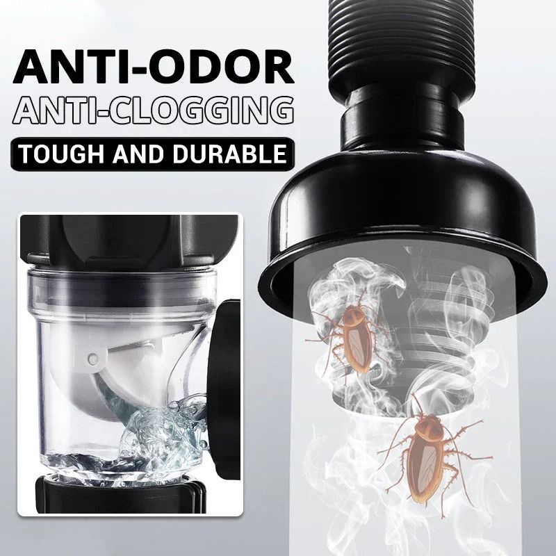 AuraSeal AntiOdor Drainage Interface Professional FlipTop Deodorizing Filter Flexible Pipe System 3