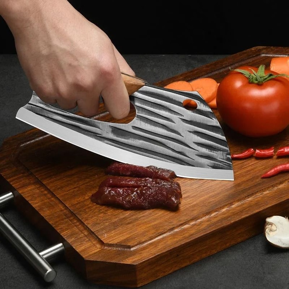PrecisionForged EffortSaving Chef Knife Stainless Steel Handmade Kitchen Boning Blade System 2