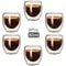 ThermalCore Double Wall Glass Set Professional HeatInsulating Transparent Espresso Whiskey Interf 0