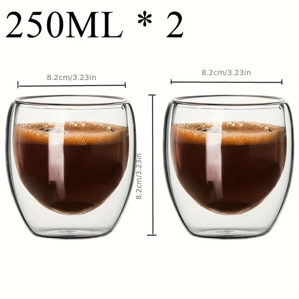 ThermalCore Double Wall Glass Set Professional HeatInsulating Transparent Espresso Whiskey Interf 10
