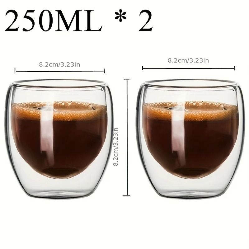 ThermalCore Double Wall Glass Set Professional HeatInsulating Transparent Espresso Whiskey Interf 10