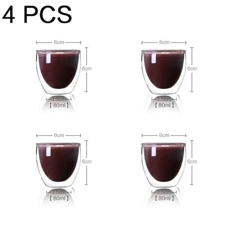 ThermalCore Double Wall Glass Set Professional HeatInsulating Transparent Espresso Whiskey Interf 7