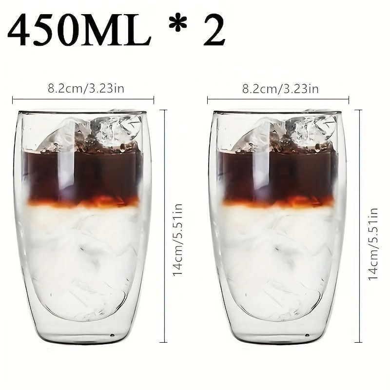 ThermalCore Double Wall Glass Set Professional HeatInsulating Transparent Espresso Whiskey Interf 8