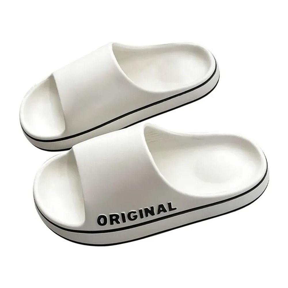 LetterLogo Cloud Slides ThickSole AntiSlip Beach Indoor Summer Restoration Sandals 6