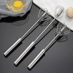 semi-automatic stainless steel rotary whisk and manual mixer