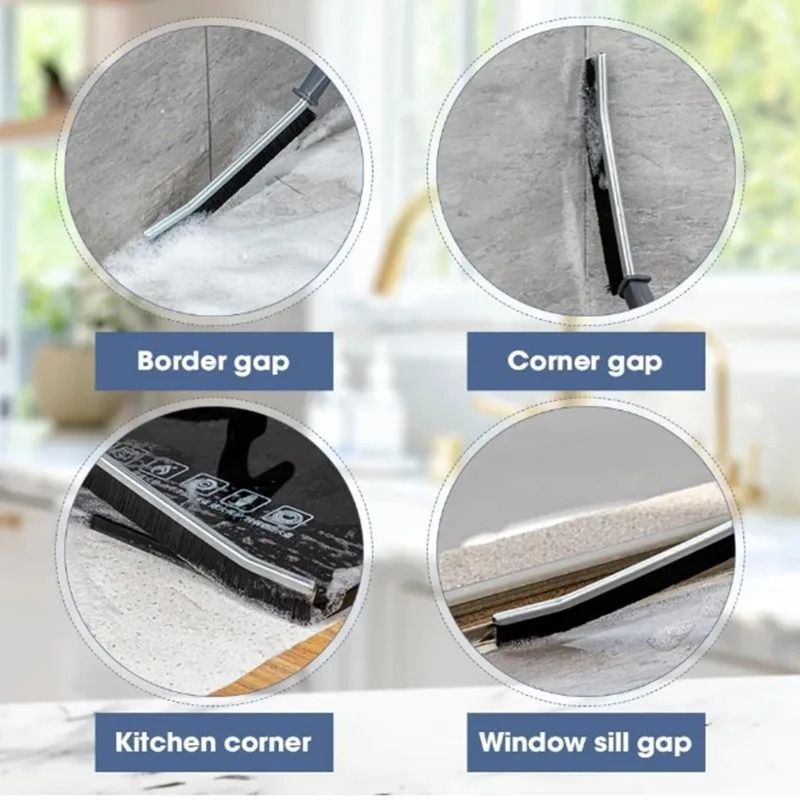 UltraSlim Hard Bristle Crevice Cleaning Brush And Grout Line Restoration Tool Set 5