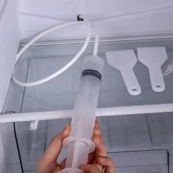 refrigerator drain hole clog remover and water outlet cleaning tool set