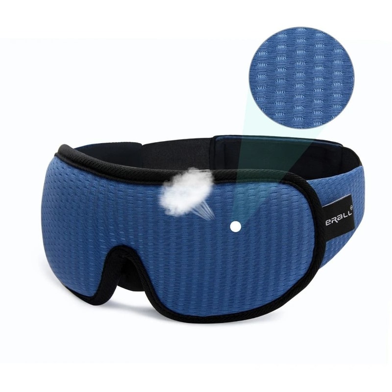 3D Blackout Sleep Mask With Soft Padded Contour And Adjustable Strap 9