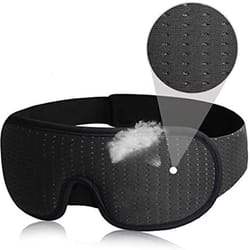 3d memory foam blackout sleep mask with slow rebound padding and adjustable strap
