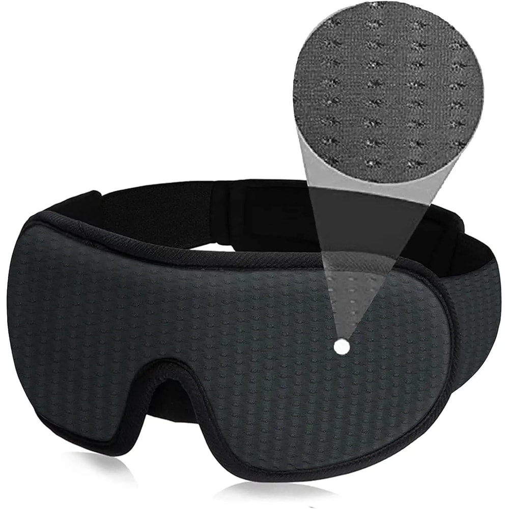3D Memory Foam Blackout Sleep Mask With Slow Rebound Padding And Adjustable Strap 8
