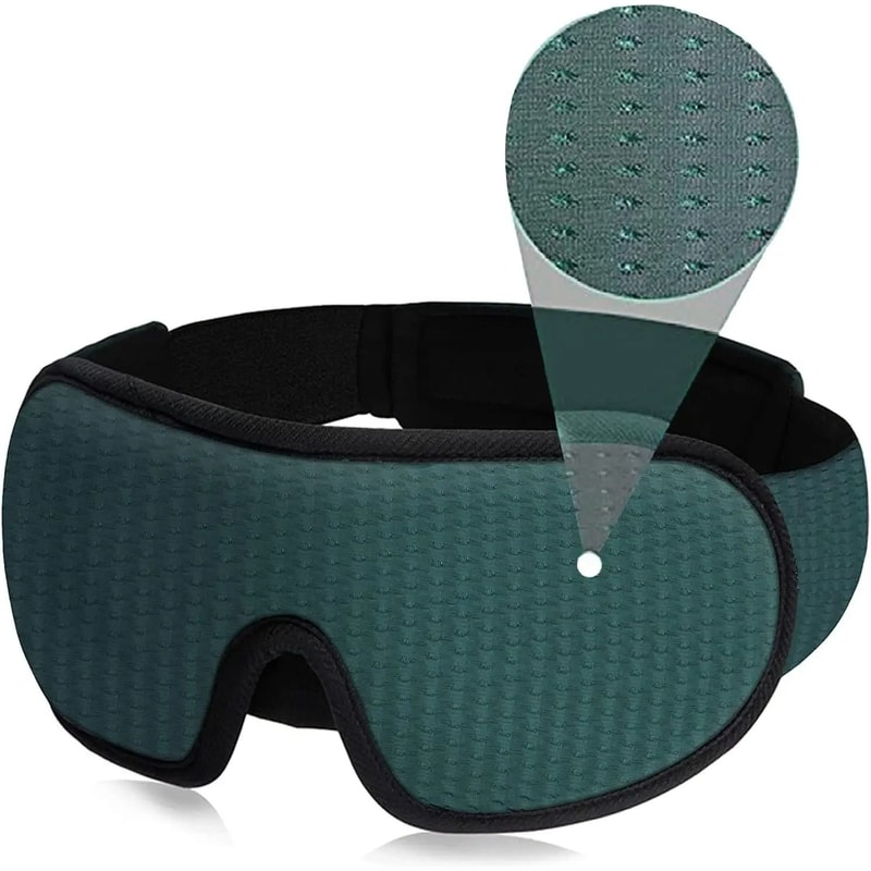 3D Memory Foam Blackout Sleep Mask With Slow Rebound Padding And Adjustable Strap 9