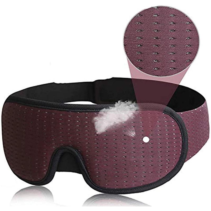 3D Memory Foam Blackout Sleep Mask With Slow Rebound Padding And Adjustable Strap 10
