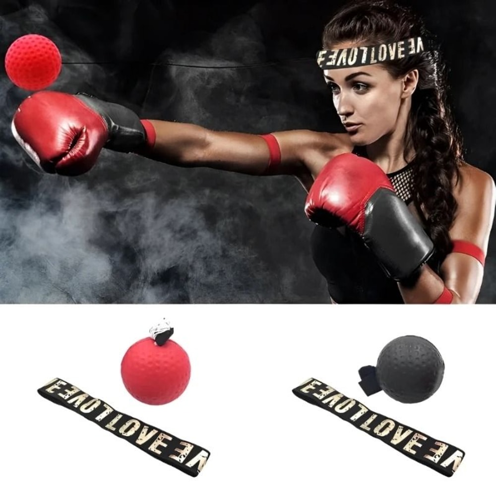 Boxing Reflex Speed Ball With HeadMounted Elastic Band And PU Reaction Ball 3