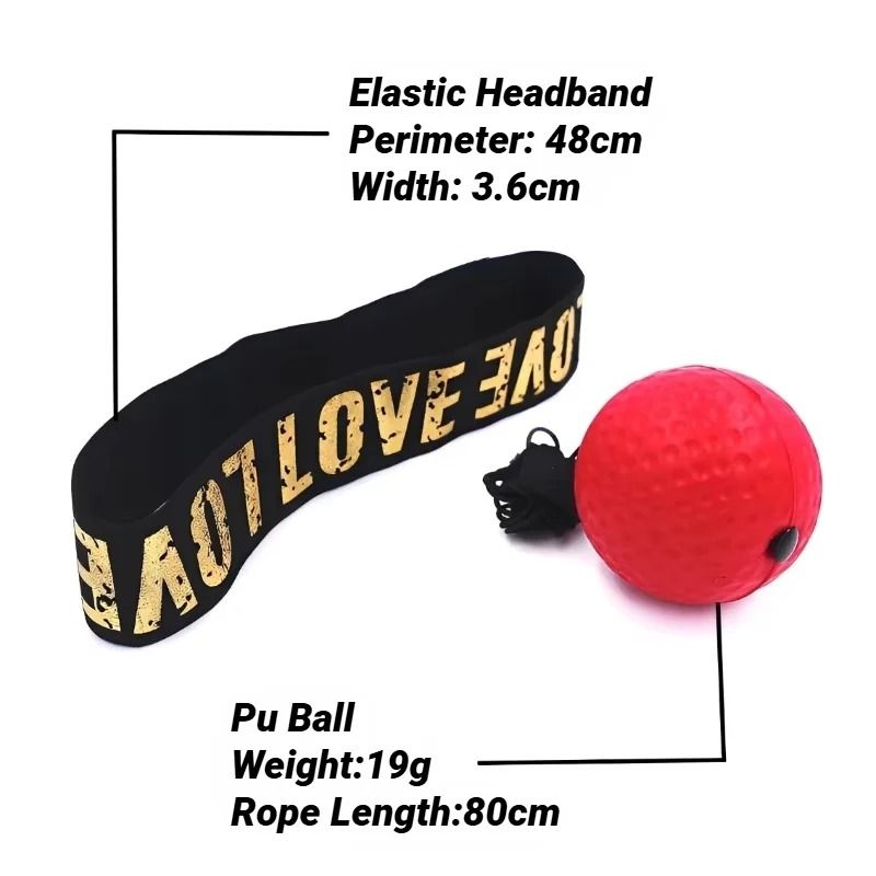 Boxing Reflex Speed Ball With HeadMounted Elastic Band And PU Reaction Ball 5