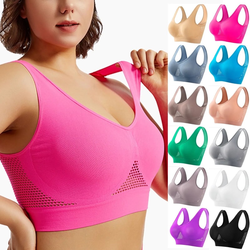 Seamless FrontClosure WireFree Bra With WideStrap Support System 1