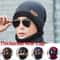 Winter Thermal Fleece Knitted Beanie And Neck Scarf Set 1