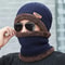 Winter Thermal Fleece Knitted Beanie And Neck Scarf Set 7