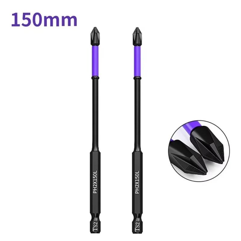 Non Slip Shockproof Magnetic Phillips Impact Screwdriver Bits 6