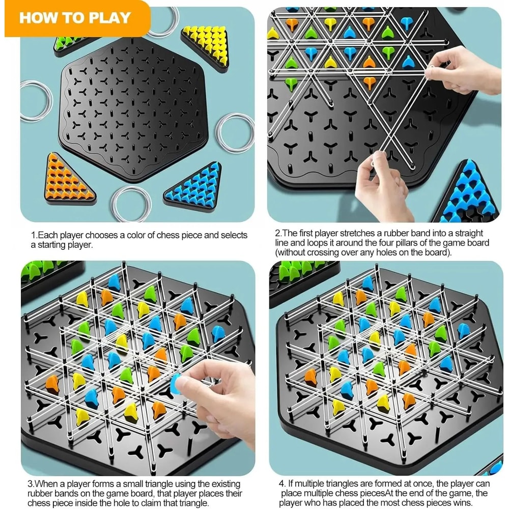 Chain Triangle Strategic Duel Board Game For Logic And Family Play 5