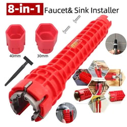 eight in one multi functional sink faucet plumbing installation wrench