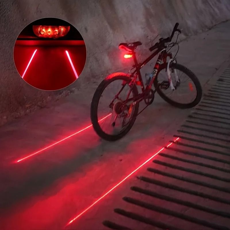 Bicycle LED Laser Waterproof Safety Warning Taillight 0