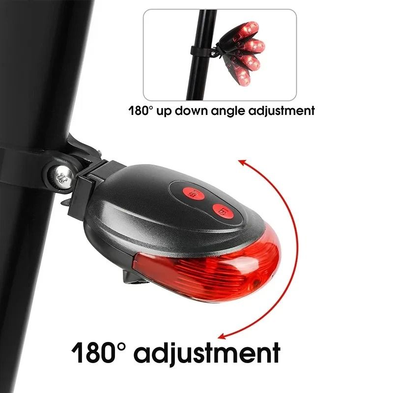 Bicycle LED Laser Waterproof Safety Warning Taillight 3