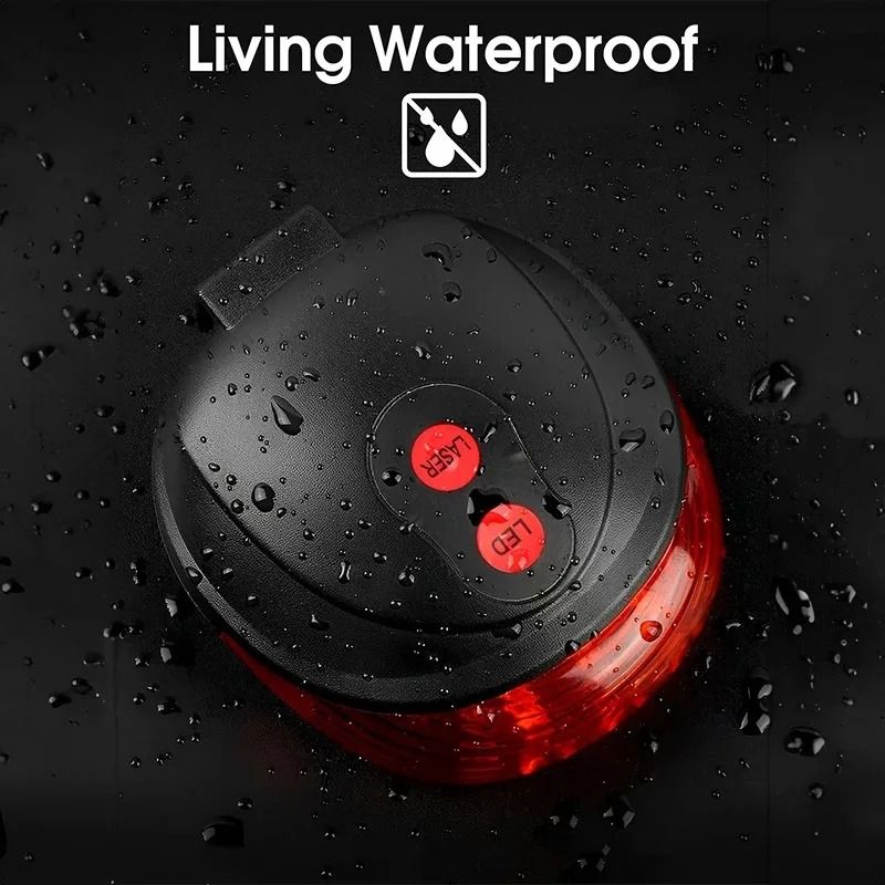 Bicycle LED Laser Waterproof Safety Warning Taillight 5