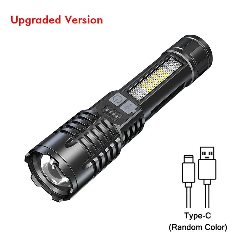 Heinast HighPower LED Flashlight With Tactical COB Side Light 14