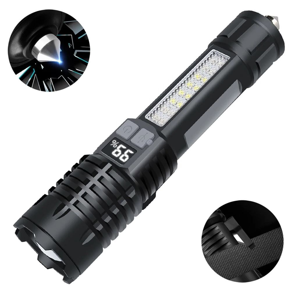 Heinast HighPower LED Flashlight With Tactical COB Side Light 8