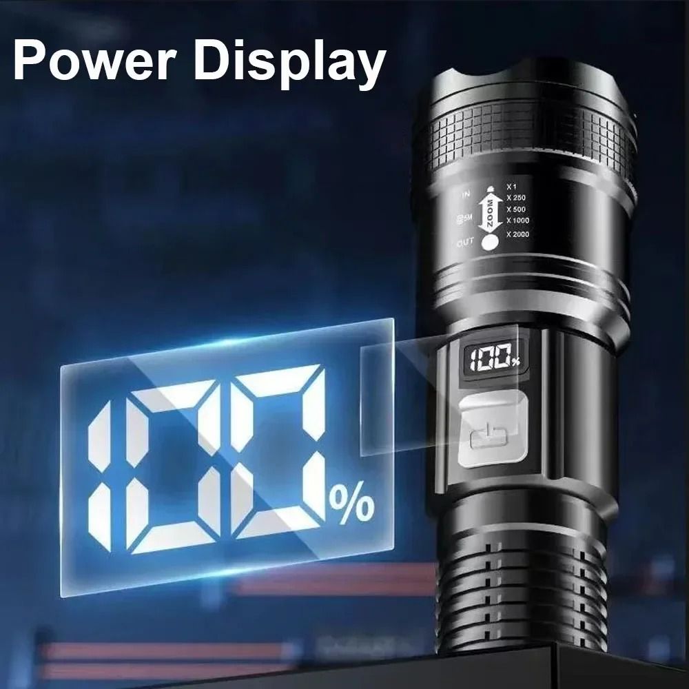 Tactical HighLumen LED Flashlight With Intelligent Digital Display 4
