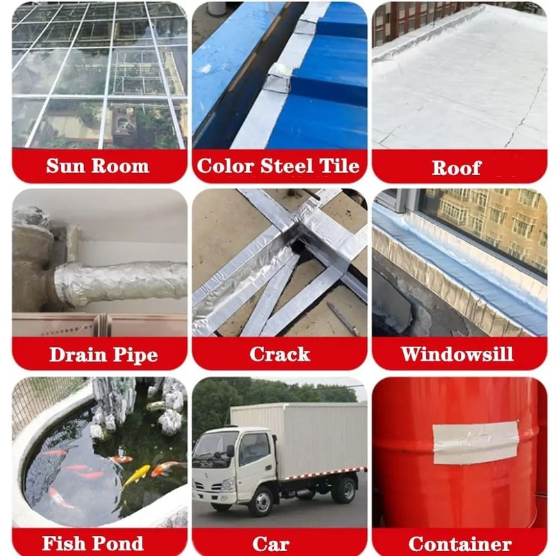 HighTemperature Aluminum Foil Thicken Butyl Waterproof Tape 4