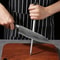 Damascus Pattern Stainless Steel Kitchen Knife And Professional Sharpening Set 3