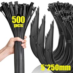 universal high-strength self-locking nylon cable ties and wire management interface